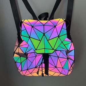 NWOT- Geometric Backpack that Glows under light